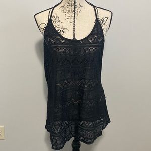 Pink VS Black Swimsuit Coverup Dress